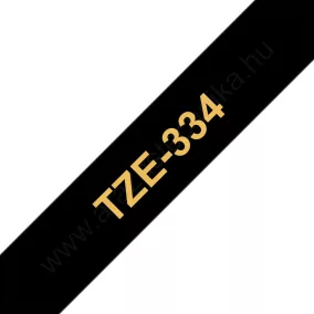 Brother P-touch 12mm FEKETE-ARANY TZe-334 szalagkazetta