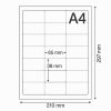 Inzert - Polccímke 65x38 mm (21db/A4) sárga/fehér
