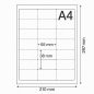 Inzert - Polccímke 65x38 mm (21db/A4) sárga/fehér