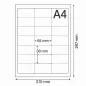 Inzert - Polccímke 65x38 mm (21db/A4) sárga/fehér