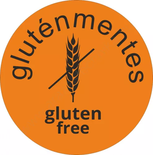 35mm körcímke - GLUTÉNMENTES felirat - narancs