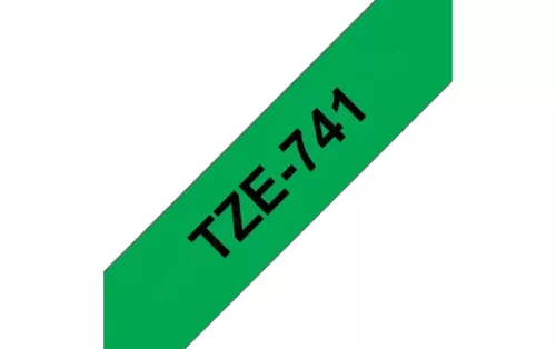 Brother P-touch 18mm ZÖLD-FEKETE TZe-741 szalagkazetta