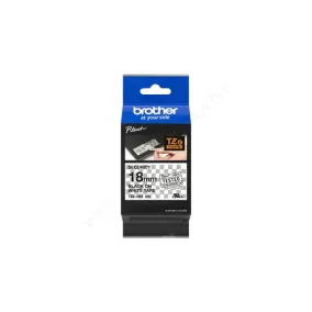 Brother P-touch 18mm FEHÉR-FEKETE TZe-SE4 szalagkazetta