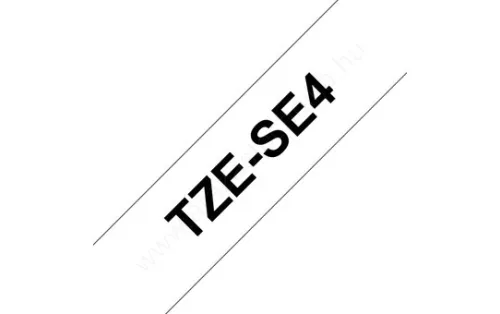 Brother P-touch 18mm FEHÉR-FEKETE TZe-SE4 szalagkazetta