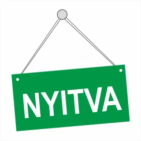 NYITVA-ZÁRVA 20x10cm tábla (zöld-piros)