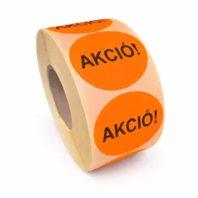 35mm AKCIÓ - fluo NARANCS körcímke (1.000db/tek)