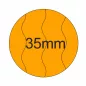   35mm BIZTONSÁGI - AKCIÓ fluo NARANCS körcímke (2.000db/tek)