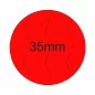   35mm BIZTONSÁGI - AKCIÓ fluo PIROS körcímke (2.000db/tek)