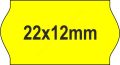  22x12mm árazócímke - FLUO citrom  - eredeti OLASZ (1400db/tek)