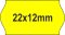   22x12mm árazócímke - FLUO citrom  - eredeti OLASZ (1400db/tek) 