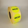 35mm AKCIÓ - fluo CITROM körcímke (1.000 db/tek)