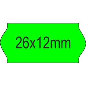 26x12mm ORIGINAL - FLUO zöld árazószalag (1400db/tek)