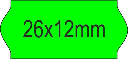 26x12mm ORIGINAL - FLUO zöld árazószalag (1400db/tek)