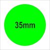 35mm fluo ZÖLD körcímke (1.000db/40)