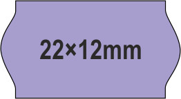22x12mm árazócímke - lila - eredeti OLASZ (1400db/tek)