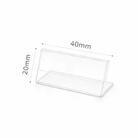 Árcímke tartó plexi 40x20 mm