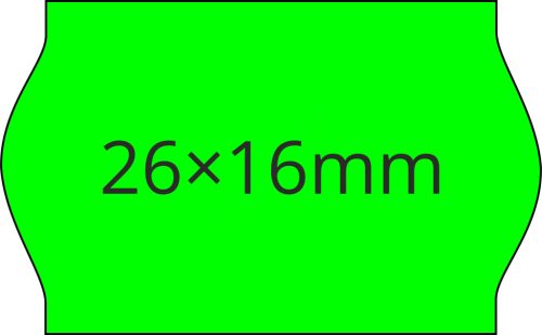26x16mm METO FLUO zöld árazószalag
