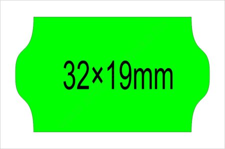 32x19mm fluo zöld METO árazószalag