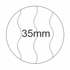 35mm BIZTONSÁGI - FEHÉR körcímke (2.000 db/tek)