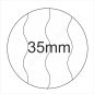 35mm BIZTONSÁGI - FEHÉR körcímke (2.000 db/tek)
