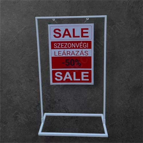Lengő táblához - FÉM KERET - FEHÉR