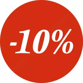 15mm körcímke -10% felirat (1500db/25mm)