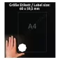   5085 Avery univerzális visszaszedhető virág formájú címke - fehér 60mm