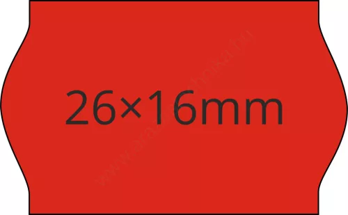 26x16mm piros ORIGINAL árazócímke