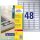L6009-20 Avery ipari ezüst poliészter címke 45,7 x21,2mm