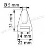 Kampóvégre ADAPTER - 3 mm kampóra