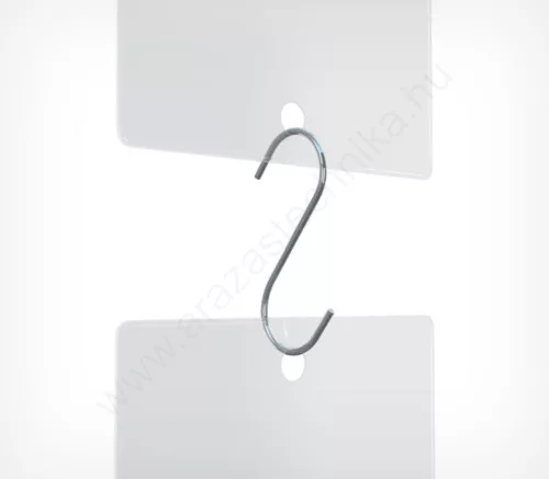 Függesztő "S" alakú kampó 20 mm csőre (100db/cs)