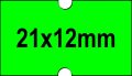   21x12mm árazócímke - FLUO zöld - eredeti OLASZ (1.000db/tek)