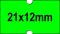   21x12mm árazócímke - FLUO zöld - eredeti OLASZ (1.000db/tek)