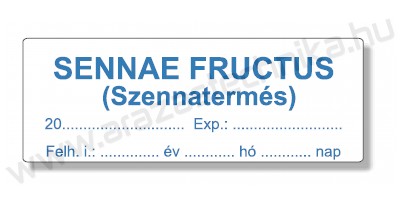 Gyógyszertári címke 25x50mm BELSŐLEG kék szignatúra címke +azonosító szöveg