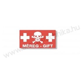   Gyógyszertári címke - Méregcímke, patika címke (1.000db/40)