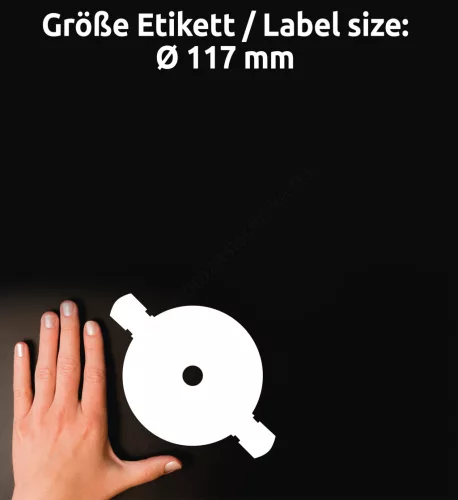 L7676-100 Avery nagyfedőképességű CD címke - SuperSize 117 mm