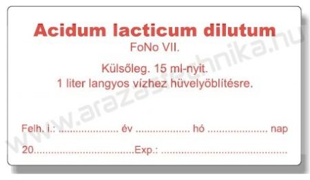 Gyógyszertári címke 38x70mm KÜLSŐLEG piros MAGISZTRÁLIS címke +azonosító szöveg