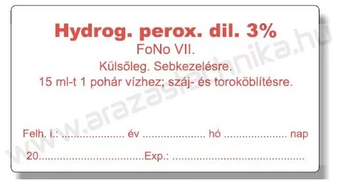 Gyógyszertári címke 38x70mm KÜLSŐLEG piros MAGISZTRÁLIS címke +azonosító szöveg