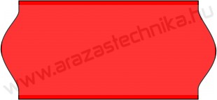 26x12mm ORIGINAL - FLUO piros árazószalag (1400db/tek)