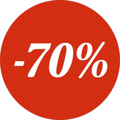 15mm körcímke -70% felirat (1500db/tek)