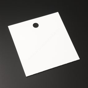 Függő etikett PVC 100x100 mm időjárásálló - fehér