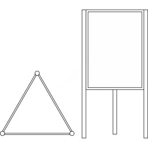 Triangle megállítótábla 3xA1 keret