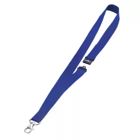  Nyakpánt 20mm - kék (8137-07) FÉM karabiner - biztonsági kioldás (10db)