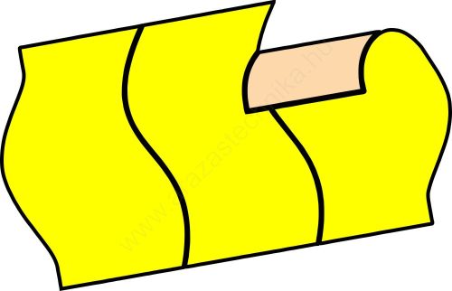 22x12mm BIZTONSÁGI REM - FLUO SÁRGA ORIGINAL árazócímke