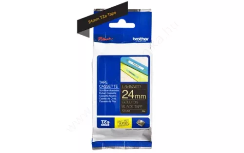 Brother P-touch 24mm FEKETE-ARANY TZe-354 szalagkazetta