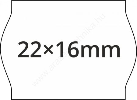 22x16mm árazócímke METO1622 gépbe (42tek/#) REM visszaszedhető ragasztó