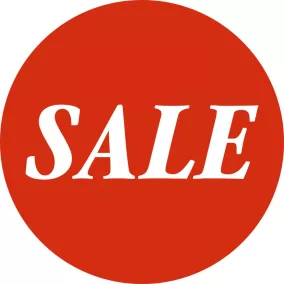 15mm körcímke SALE felirat (1500db/tek)