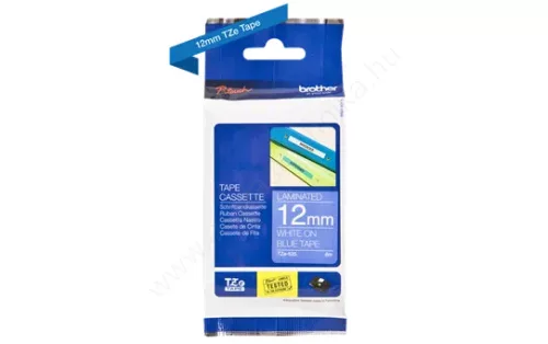 Brother P-touch 12mm KÉK-FEHÉR TZe-535 szalagkazetta