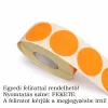 35mm EGYEDI feliratos fluo NARANCS körcímke - visszaszedhető ragasztóval