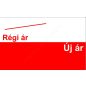 26x16mm Régi ár/Új ár ORIGINAL árazócímke - szögletes
